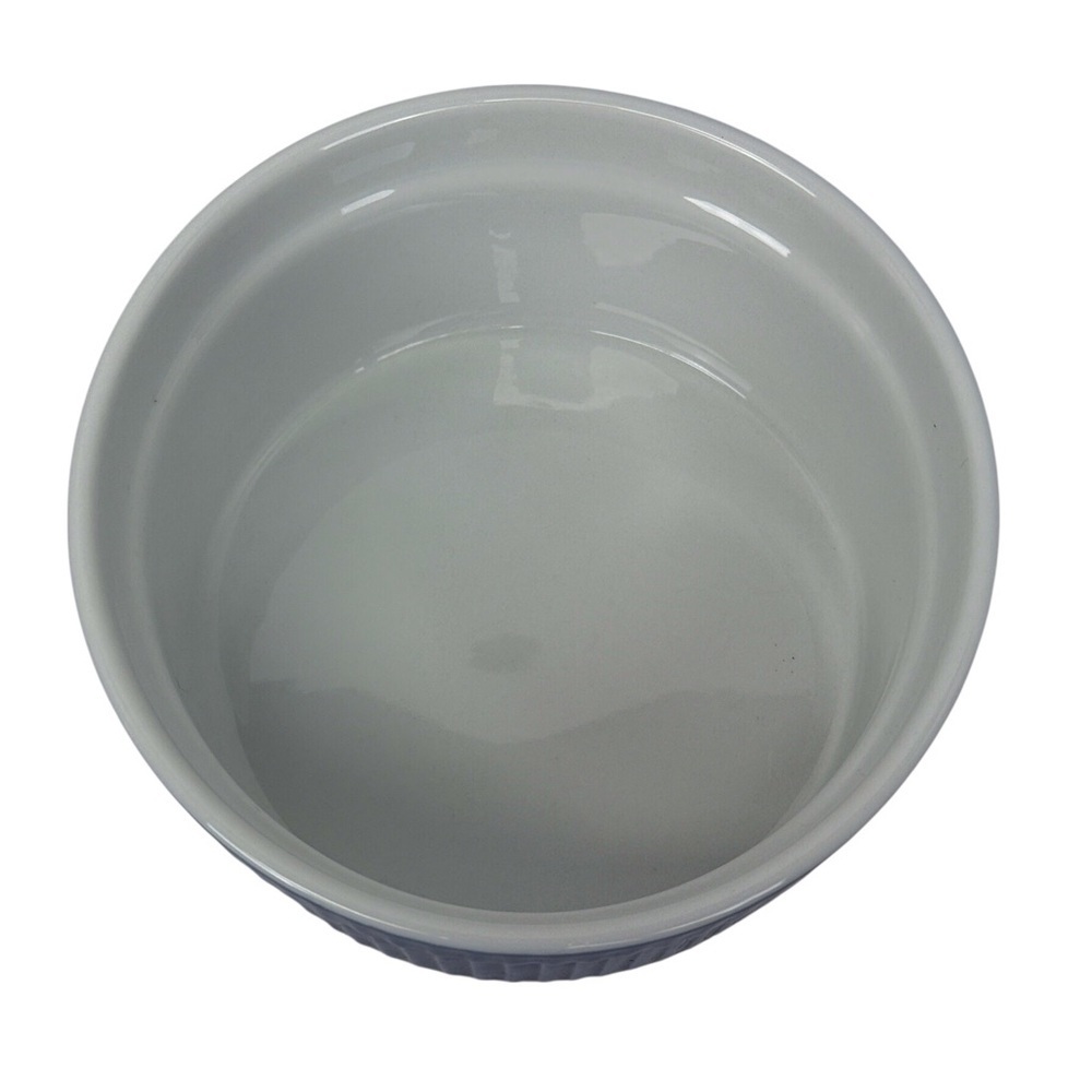 BIA Cordon Bleu 1 Quart Ceramic Blue/White Soufflé Ramekin EUC - Picture 3 of 6